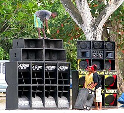 Huge bass bins were most popular in the 1980s, but they remained in use in the 2010s in venues where powerful, deep bass is required: reggae concerts, huge dance nightclubs where house music is played, and rave-type events.