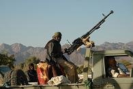 A Tuareg rebel fighter with a DShK on a technical in northern Niger, 2008
