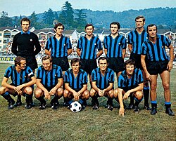 A line-up of F.C. Internazionale Milano during the Scudetto winning 1970–71 season