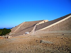 The hill covering the rear of the Abu Simbel temples in December 2009