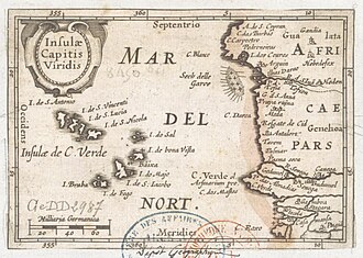 Insulæ Capitis Viridis (1598), showing Cape Verde