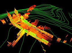 Perspective view of the Salvador Bahia Pelourinho's Anchieta Plaza, cut from a Laser Scan preservationist project conducted by nonprofit CyArk.