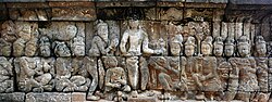 Relief on Level 4, Balustrade at Borobudur, Java, Indonesia