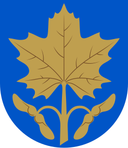 The maple leaf and samaras in the coat of arms of Sammatti