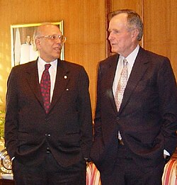 Jorge Batlle with American president George H. W. Bush.