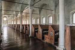 Sala (hall) del Nuti of Malatestiana Library, established in 1447