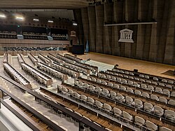 Main conference room at UNESCO headquarters (Paris).