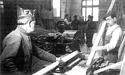 CNT-FAI worker cooperative in Barcelona producing wood and steel products