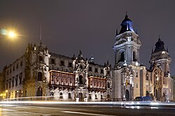 Lima Cathedral, construction begun in 1535, completed 1649
