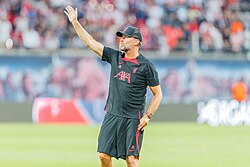 Klopp during a pre-season game against RB Leipzig in July 2022
