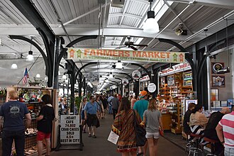 Inside the open-air market space north of Ursulines Street