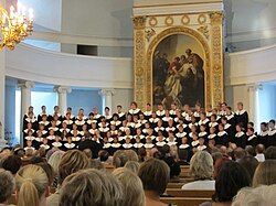 The boychoir Cantores Minores in the Helsinki Cathedral in 2013