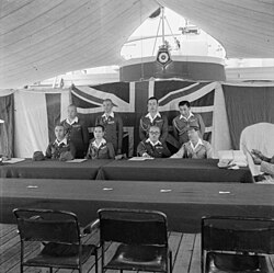 Japanese prepare to discuss surrender terms with British-allied forces in Java, 1945.