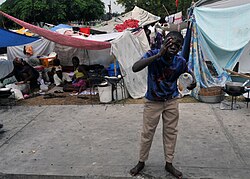 Having lost their homes, many Haitians moved to live in precarious camps.