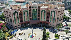 The administration building of the Islamic University of Gaza