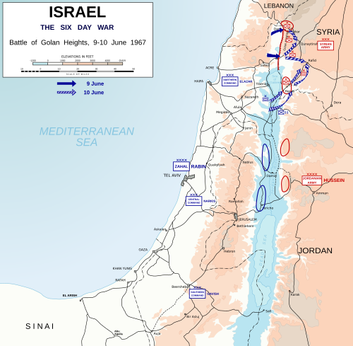 The Battle of Golan Heights, 9–10 June.