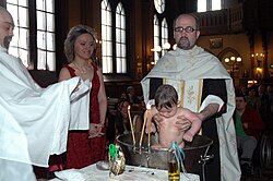 An Eastern Orthodox baptism