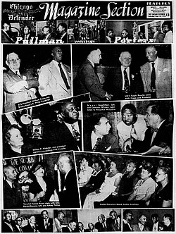 Coverage of the 25th anniversary of the Brotherhood of Sleeping Car Porters in the Defender, September 23, 1950
