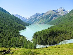Altai, Lake Kutsherla in the Altai Mountains