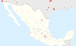 Map of Costco warehouses in Mexico, as well as parts of the US (January 2021)