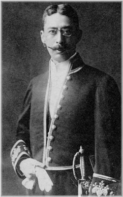 Baron Masuda Tarokaja, a member of the House of Peers (Kazoku). His father, Baron Masuda Takashi, was responsible for transforming Mitsui into a zaibatsu.