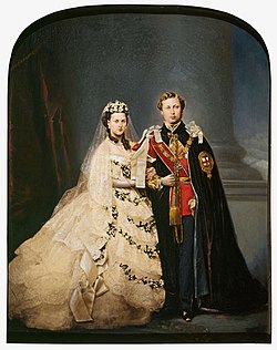 Edward and Alexandra on their wedding day, 1863