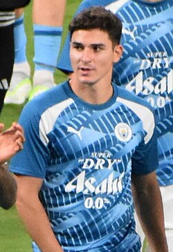 Alvarez with Manchester City in 2023