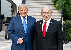 President Trump with close international ally, and the current Prime Minister of Israel, Benjamin Netanyahu