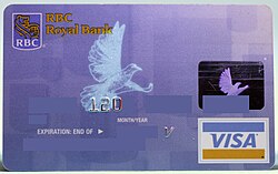 A bird appears on many Visa credit cards when they are held under a UV light source.