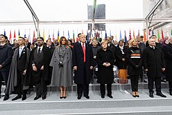 Mohammed VI and other world leaders and representatives attend the Armistice Day centenary in November 2018.
