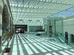 Post-renovation with the Atrium and accessibility lift added.
