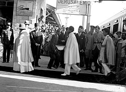 Emperor Haile Selassie I going into exile in Bath, England via Jerusalem