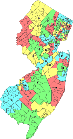 The legislative districts of New Jersey following 2021 redistricting