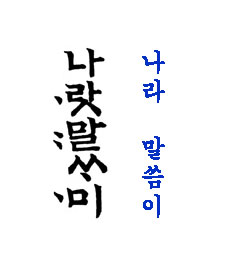 Example of hangul written in the traditional vertical manner. On the left is the original text in Hunminjeongeum Haerye and on the right is modern orthography.