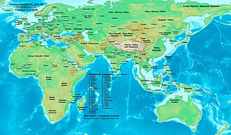 Asia in 1100, showing the Khitan Empire and its neighbors