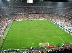 Serbia and Montenegro playing against the Ivory Coast at the Allianz Arena during the 2006 FIFA World Cup