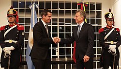 Macri acknowledged Juan Guaidó as president of Venezuela during the 2019 Venezuelan presidential crisis.
