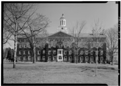 Alexander Hall. The original building of the Princeton Theological Seminary, patterned after Nassau Hall, and designed by John McComb Jr. Built in 1814.