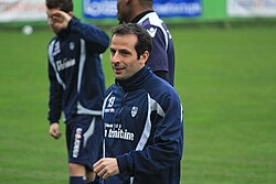 Giuly in training with Lorient in 2013