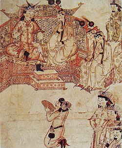 Ghazan and his wives at court
