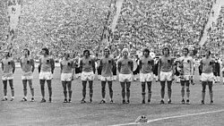The Netherlands team before their 1–2 loss against West Germany in the final of the 1974 World Cup