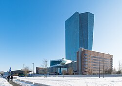 The European Central Bank's main building in Frankfurt