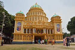 Durga Puja pandals in Kolkata often have grand designs