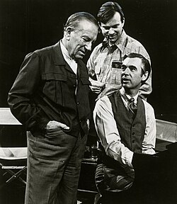 Carmichael, son Hoagy Bix Carmichael and Fred Rogers in 1978
