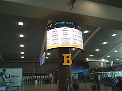 Departures screen