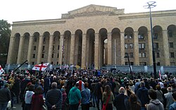 Protests in Tbilisi against contested election results