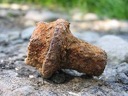 Oxides, such as iron(III) oxide or rust, which consists of hydrated iron(III) oxides Fe2O3·nH2O and iron(III) oxide-hydroxide (FeO(OH), Fe(OH)3), form when oxygen combines with other elements.