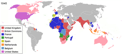 Western European colonial empires in Asia and Africa disintegrated after World War II