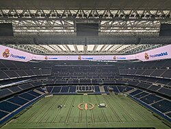 Interior and retractable roof of the stadium in 2024.