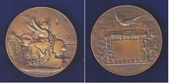 Siege of Paris 1870–1871, pigeon post medal by the artist Charles Degeorge